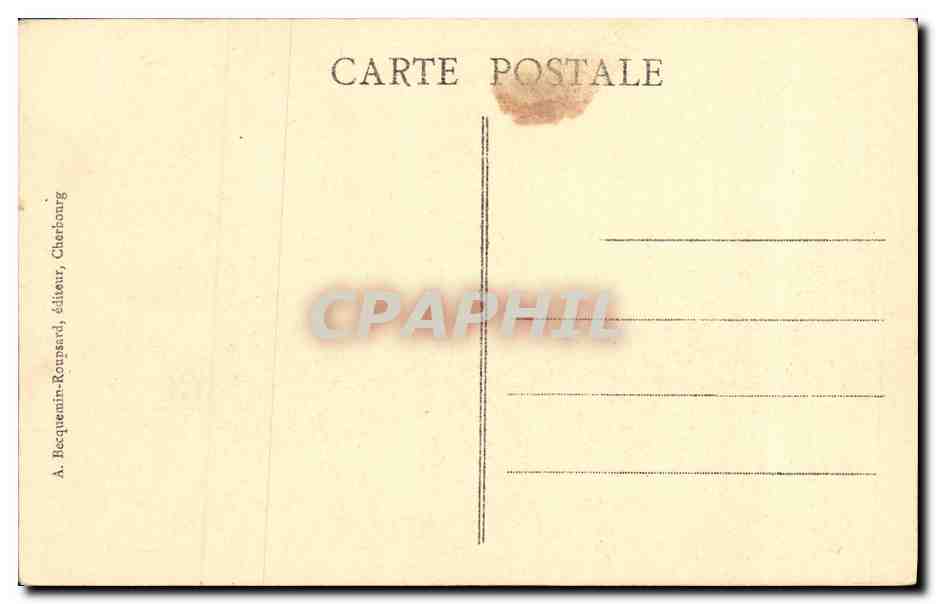CPA Bateau Guerre Cherbourg Sous marin Ariane  — Verso