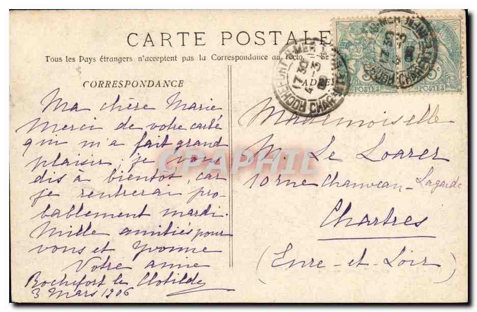 Le "Castor" sous-marin — A. Bougault, n° 458 — Verso
