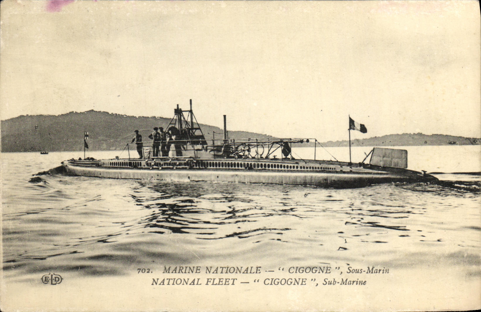 Marine Nationale — "Cigogne", Sous-Marine — Éditeur ELD, n° 702