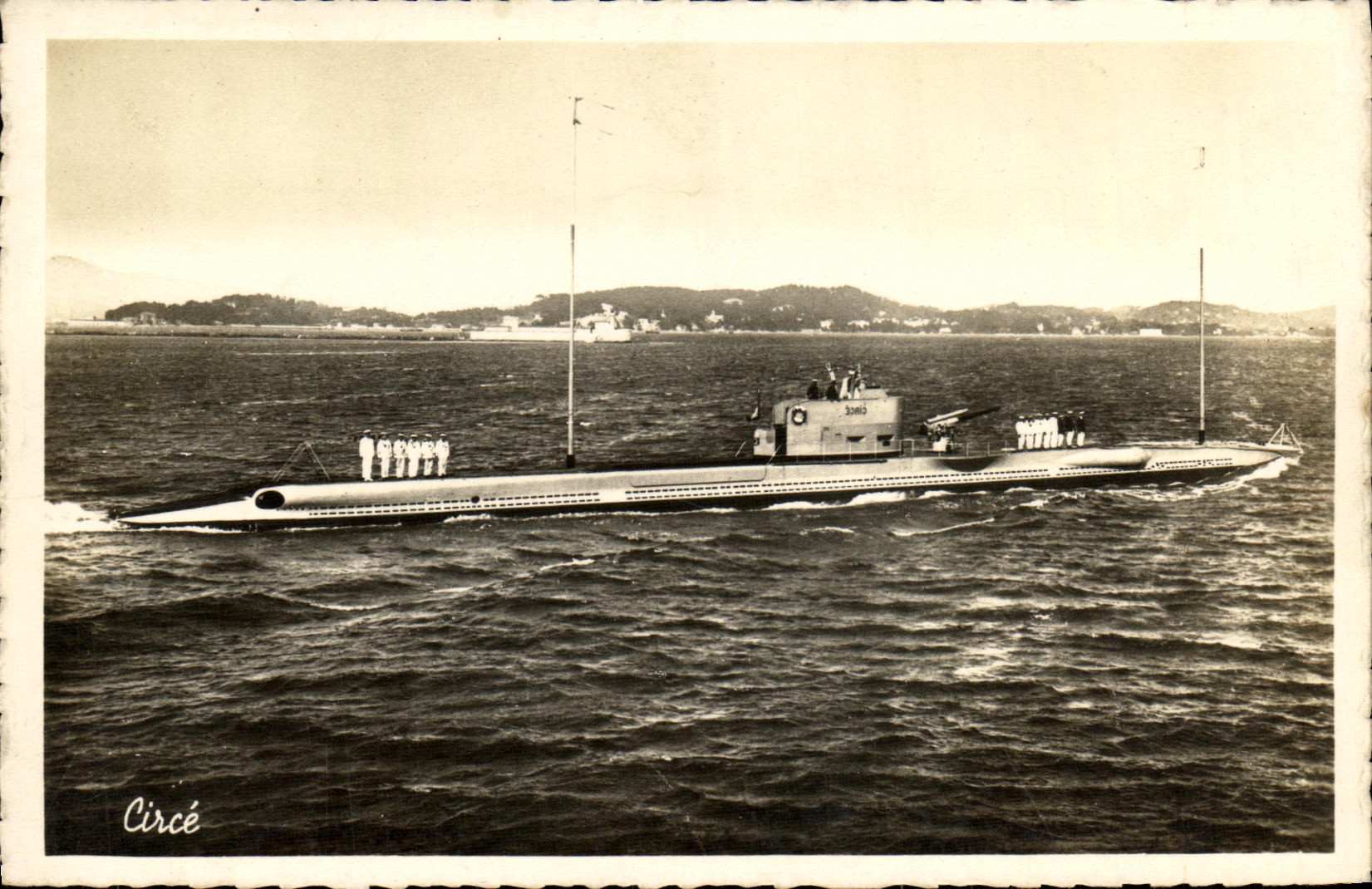 CPA Bateau Guerre Sous marin Circe