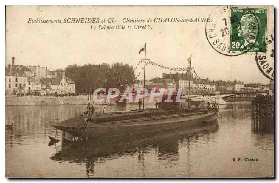 Schneider-werf - Het onderzeeboot 'Girée' - Chalon-sur-Saône