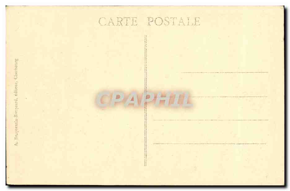 CPA Bateau Guerre Cherbourg Sous marin Danae — Verso