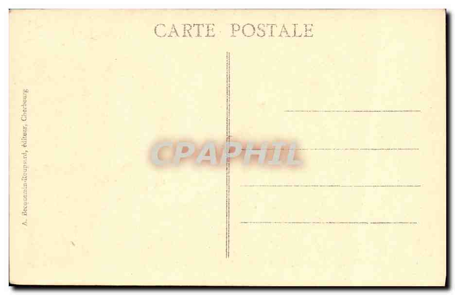 CPA Bateau Guerre Cherbourg Sous marin Danae — Verso