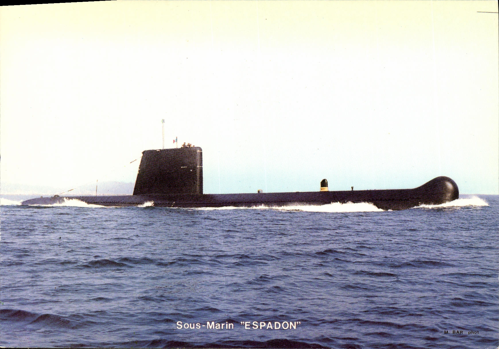 Sous-Marin "ESPADON" — Construit à Cherbourg en 1952 — Éditions Marius BAR