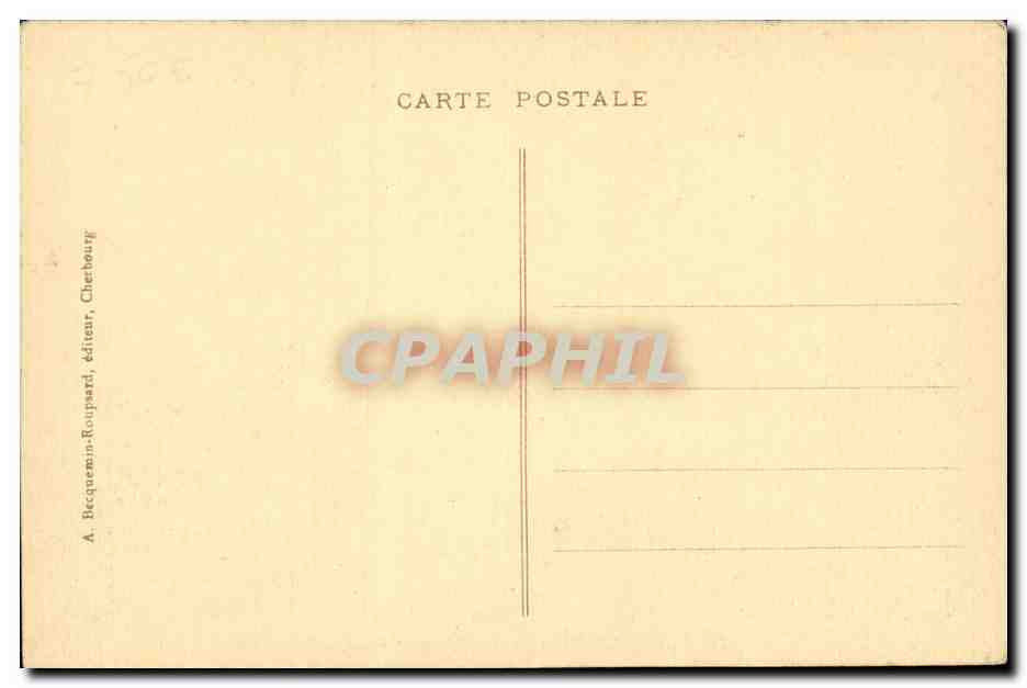 CPA Bateau Guerre Cherbourg Le sous marin Euridyce — Verso