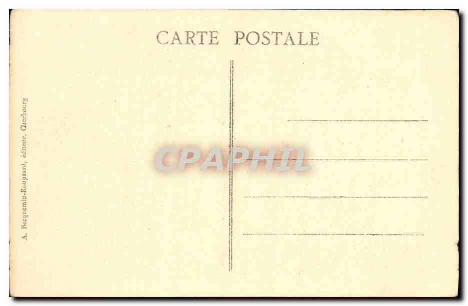 CPA Bateau Guerre Cherbourg Le sous marin Galatee — Verso