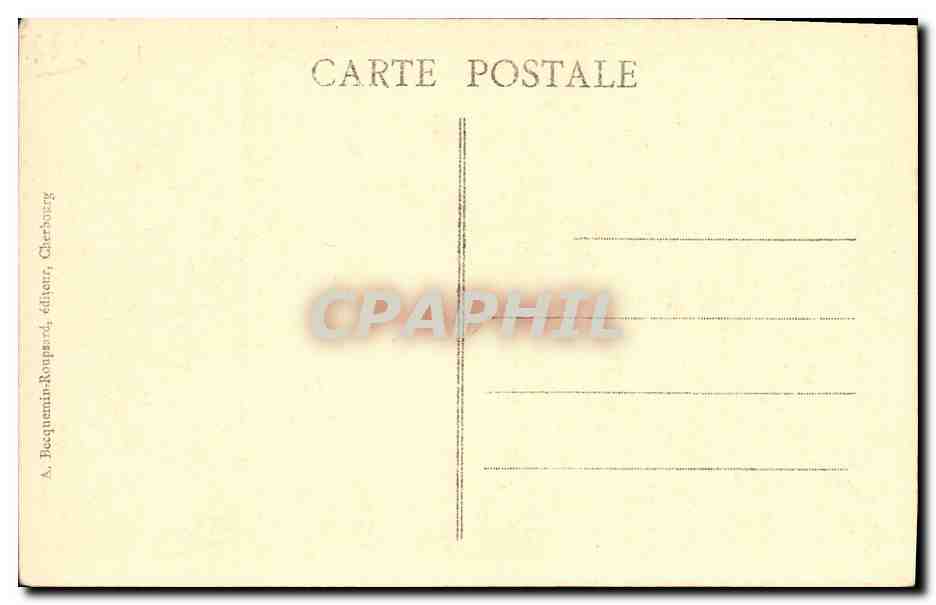 CPA Bateau Guerre Cherbourg Le sous marin Galatee — Verso