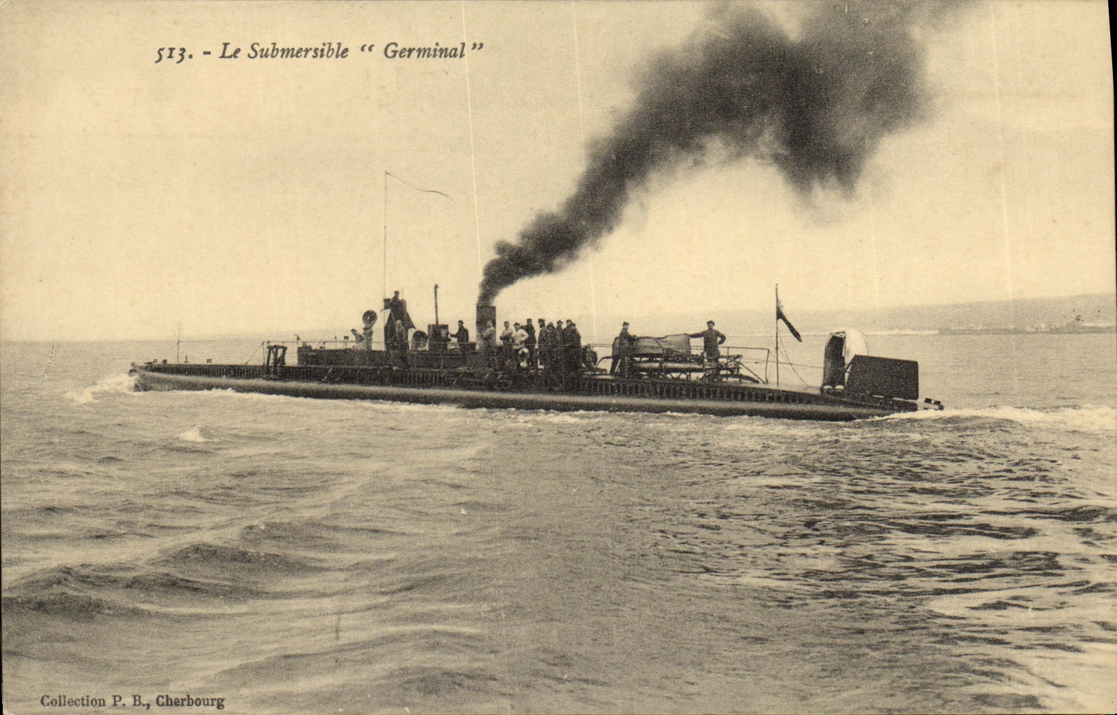 Le Submersible "Germinal" — Cherbourg — Collection P. B.