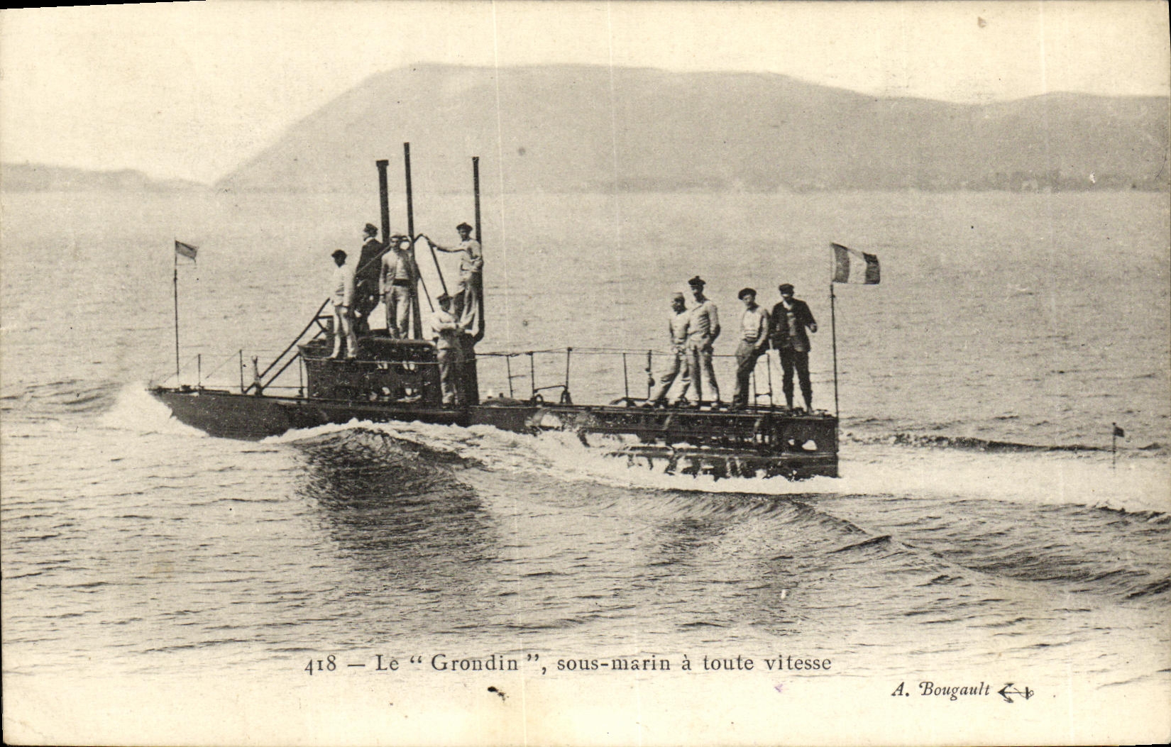 Le "Grondin", sous-marin à toute vitesse — A. Bougault, n° 418