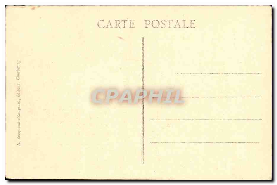 CPA Bateau Guerre Cherbourg Le sous marin Gustave Zede — Verso