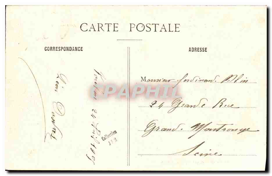 CPA Bateau Guerre Le Gymnote sous marin  — Verso