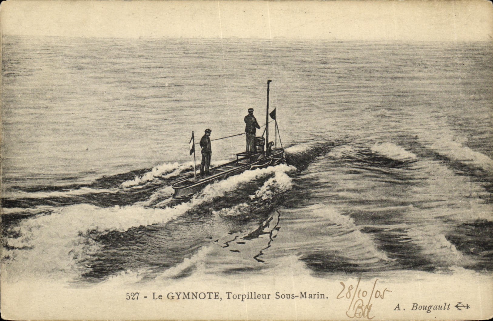 Le GYMNOTE, Torpilleur Sous-Marin — n° 527 — éditeur A. Bougault