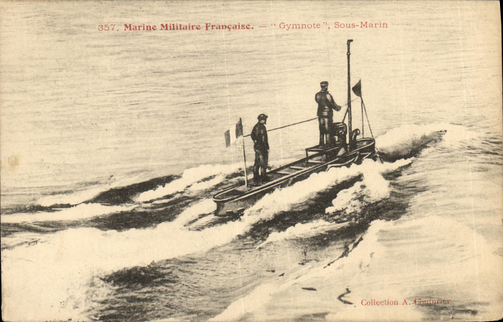 CPA Bateau Guerre Le Gymnote Bateau Sous marin 