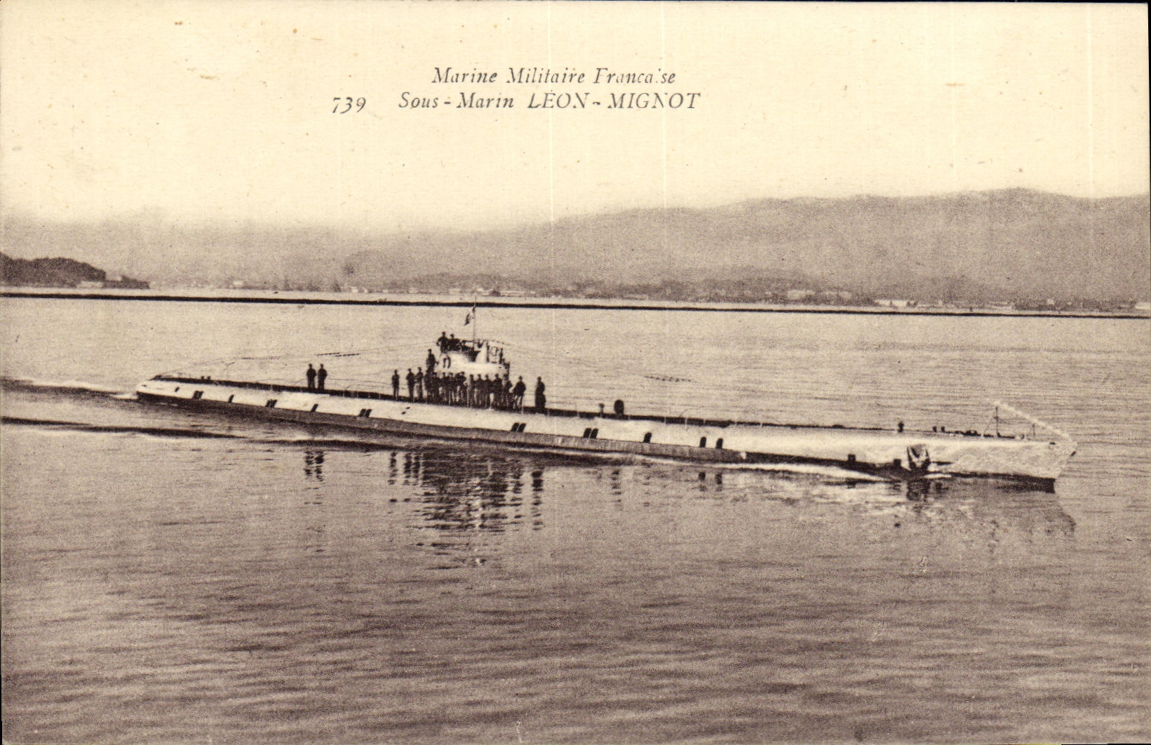 Sous-Marin LÉON-MIGNOT — Marine Militaire Française — n°739