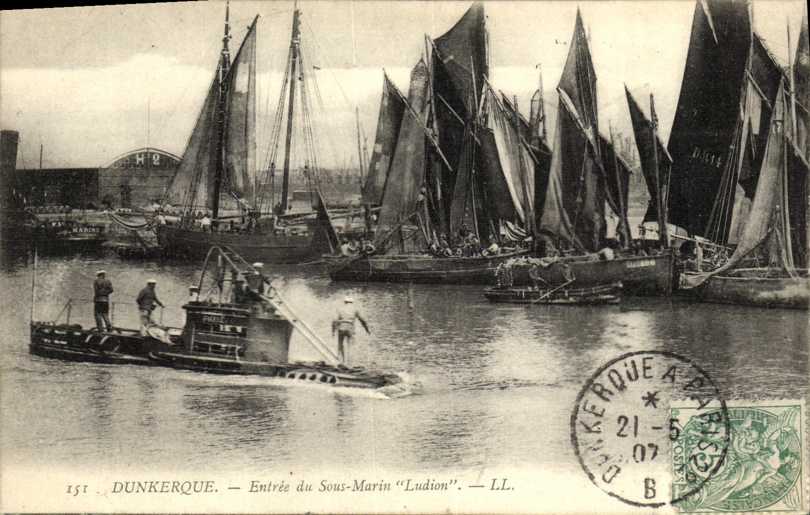 Dunkerque — Entrée du Sous-Marin "Ludion" — LL. — 151
