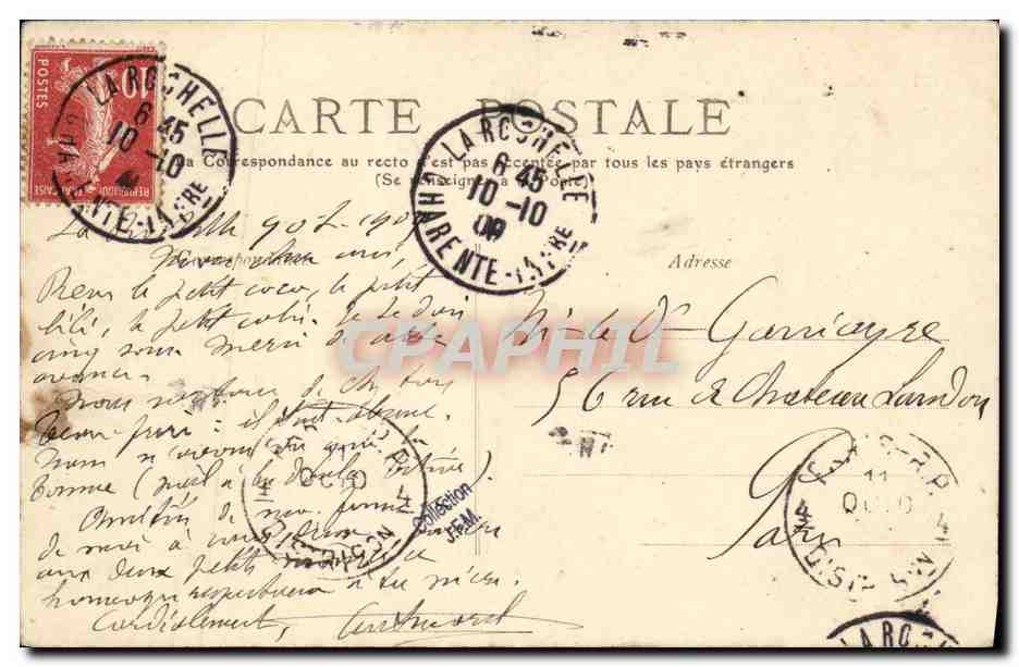 La Pallice-Rochelle — Sous-Marin "La Méduse" — L. C. n°258 — Reverso