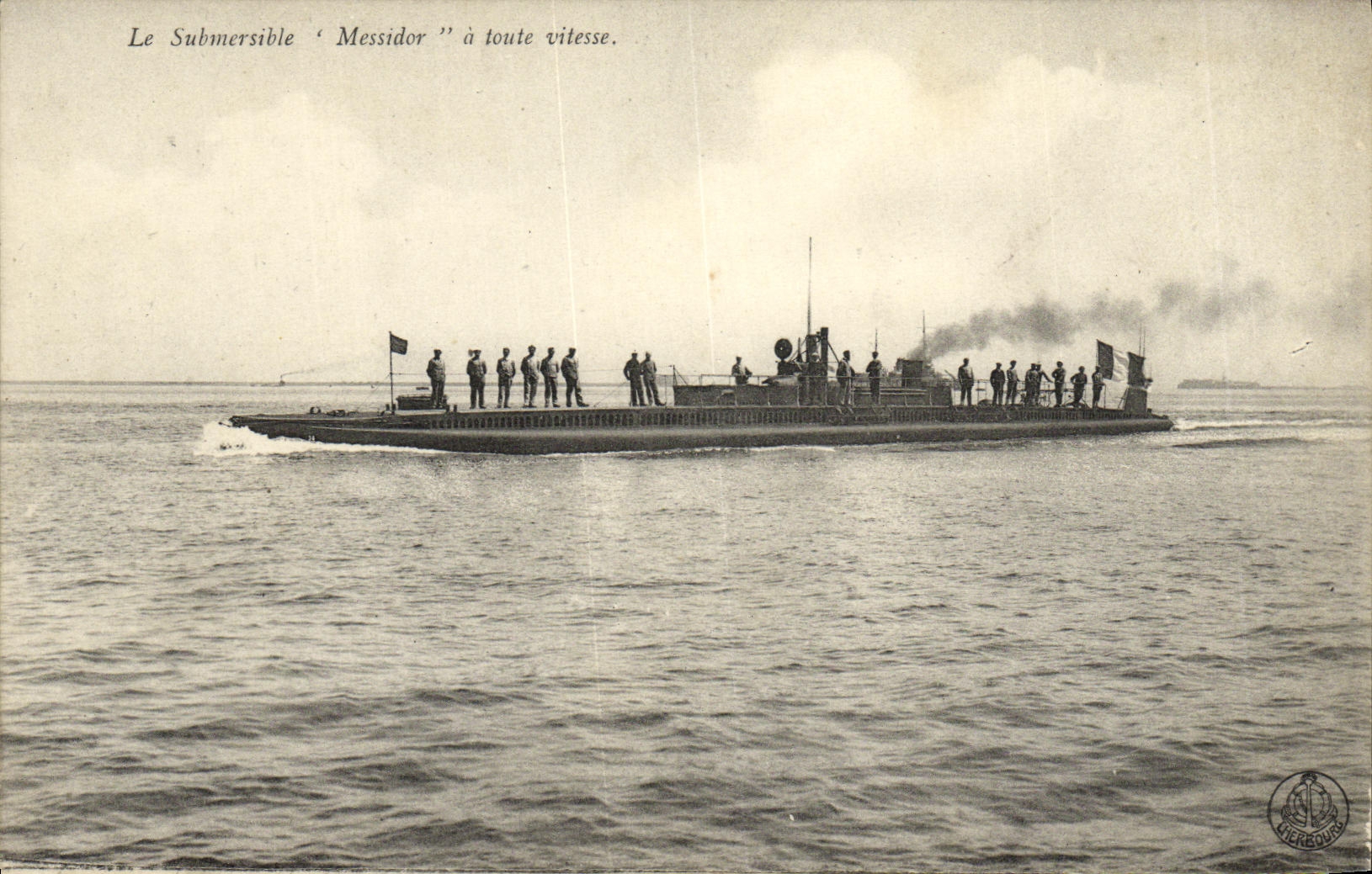 Le Submersible 'Messidor' à toute vitesse — éditeur HERBOURG