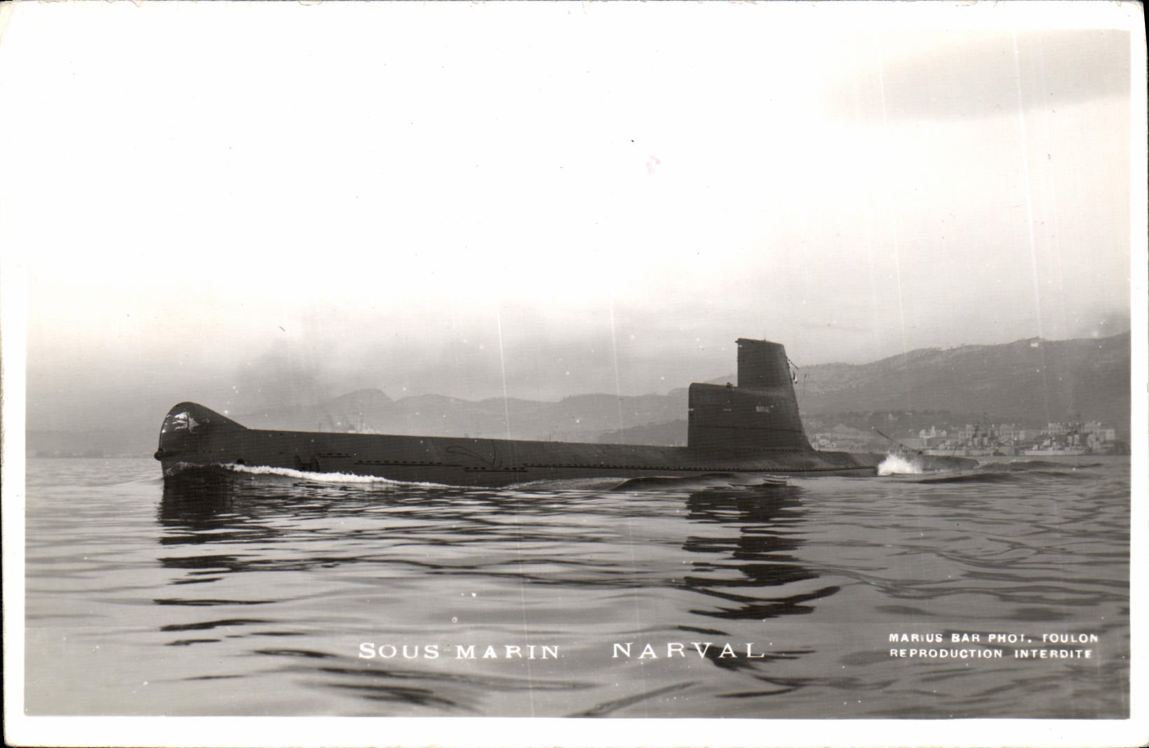 CPA Bateau Guerre Sous marin Narval