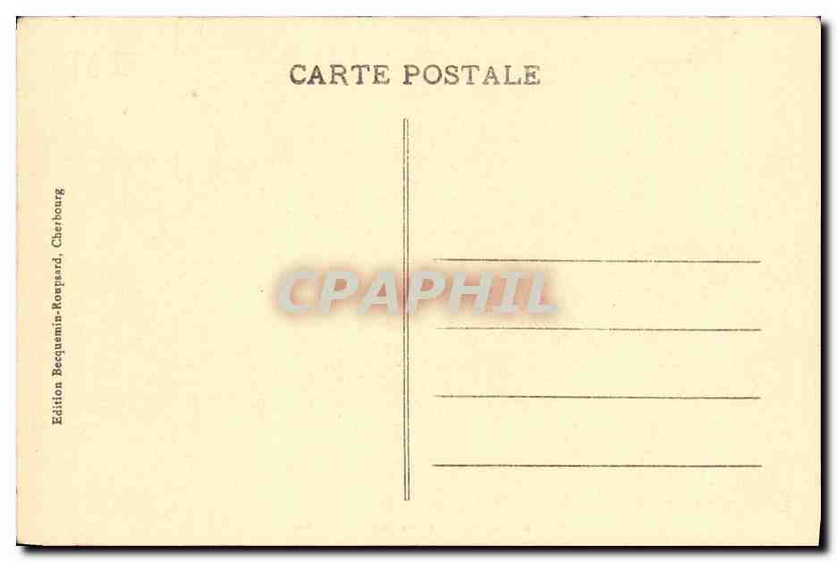 CPA Bateau Guerre Cherbourg Le sous marin Narval — Verso