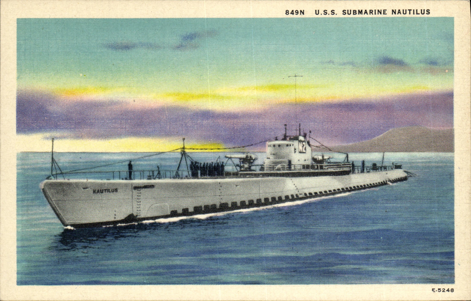 CPA Bateau Guerre Sous marin USS Submarine Nautilus