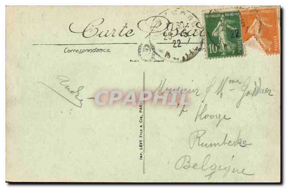 Dunkerque — « Le Phoque » (sous-marin) sortant du Port — LL. 152 — Verso