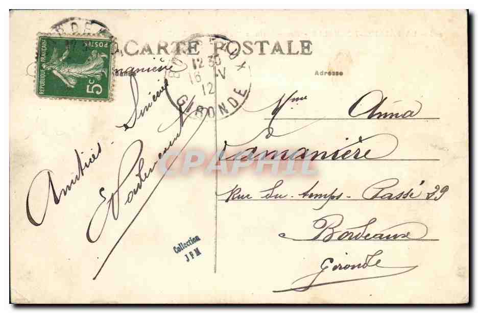 La Pallice-Rochelle — Sous-Marin le "Phoque" — L. C. n°228 — Verso