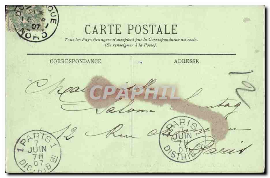 Dunkerque — 'Le Phoque' (Sous-Marin) sortant du Port — LL. — Éditeur LL. — Verso