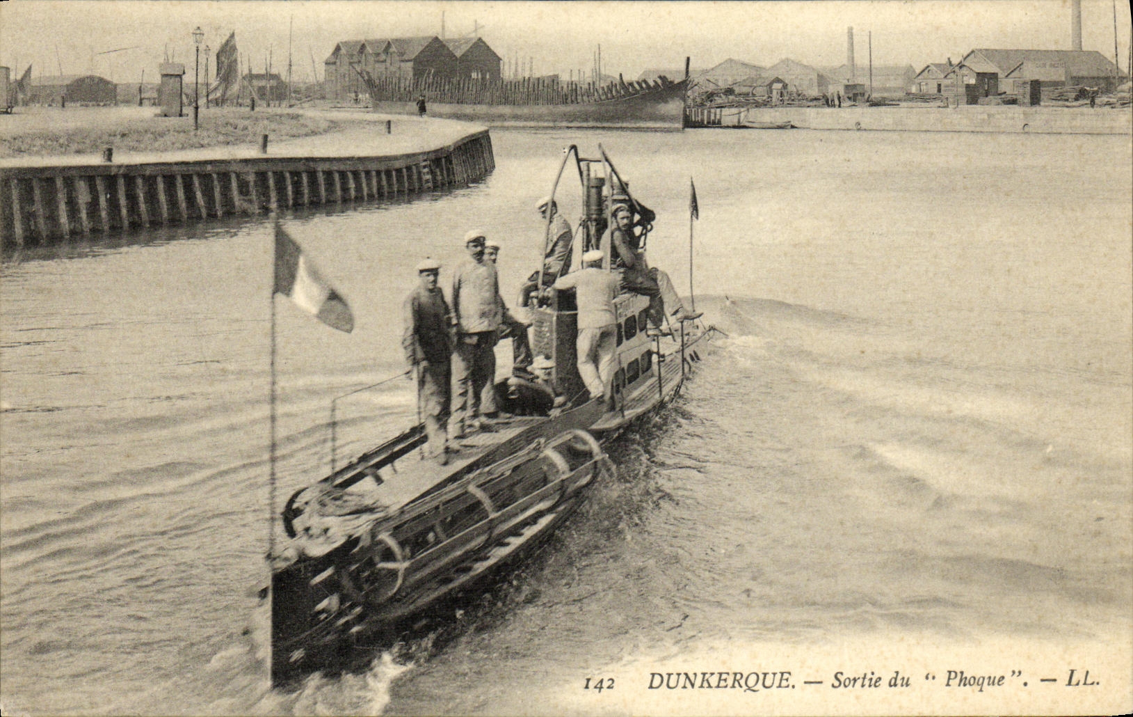 Dunkerque — Salida del "Phoque" — LL. — N° 142 - Anverso