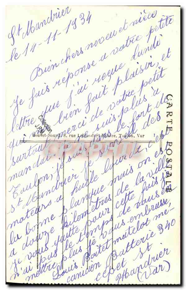CPA Bateau Guerre Phoque sous marin  — Verso