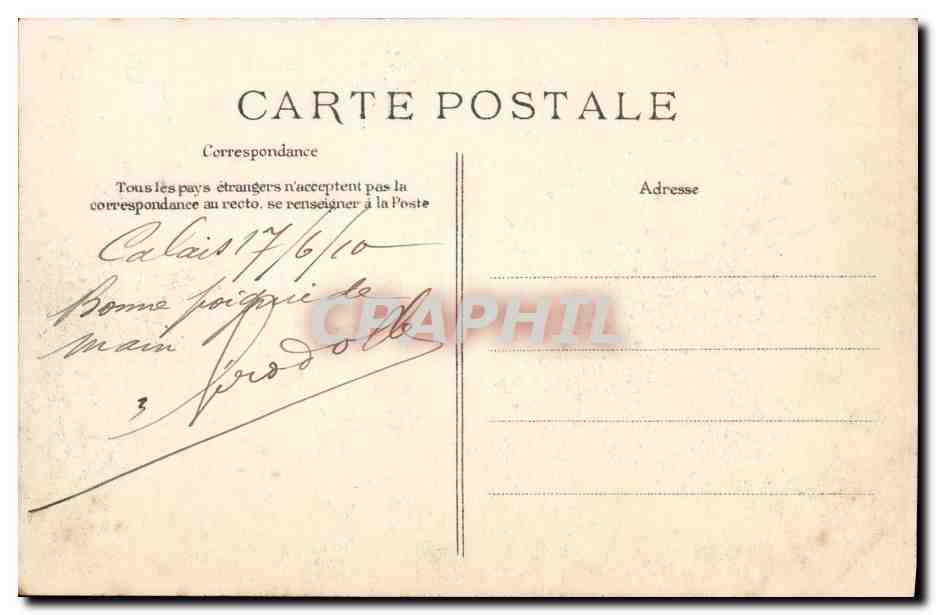 Arrivo del "Pluviose" nel canale del porto di Calais — Edizione E.D. — Verso