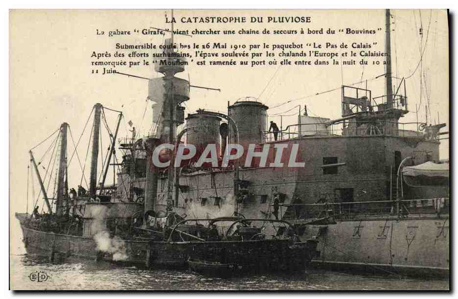 La catastrophe du Pluviose — naufrage et sauvetage — Éditeur E.D.