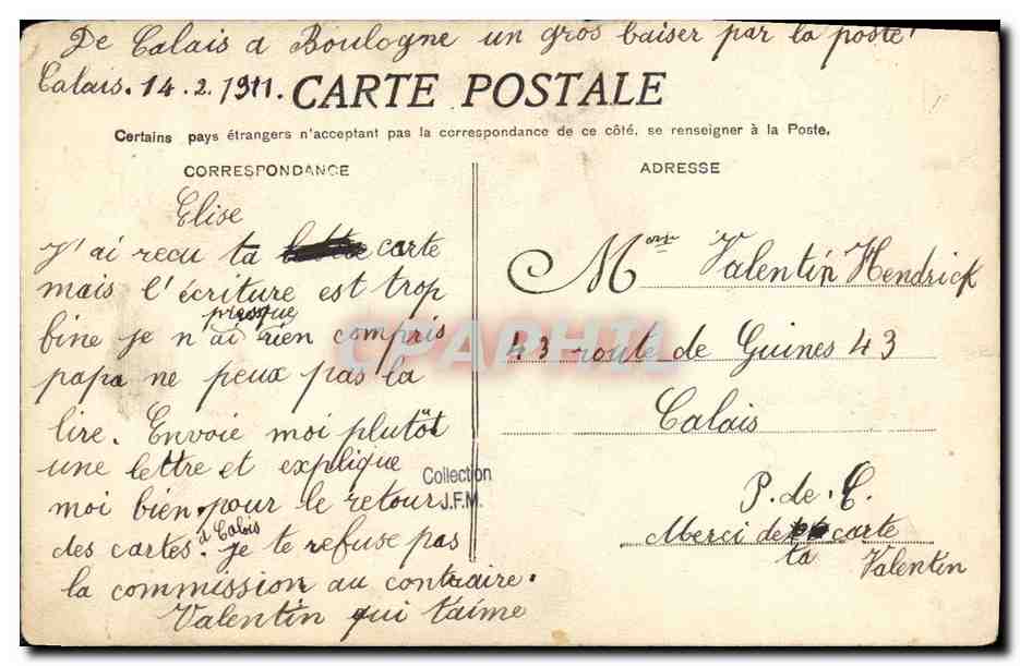 Le Submersible "Pluviose" — Souvenir de la Catastrophe du "Pluviose" — Calais, 26 Mai 1910 — Verso