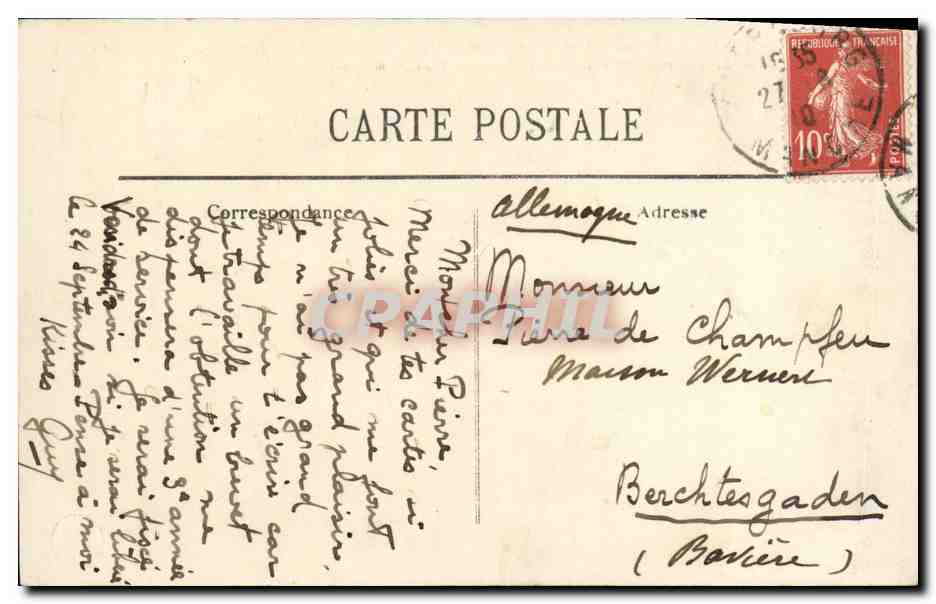Le Submersible "Pluviose" — naufrage le 26 mai 1910 devant Calais — éditeur Calais — Verso
