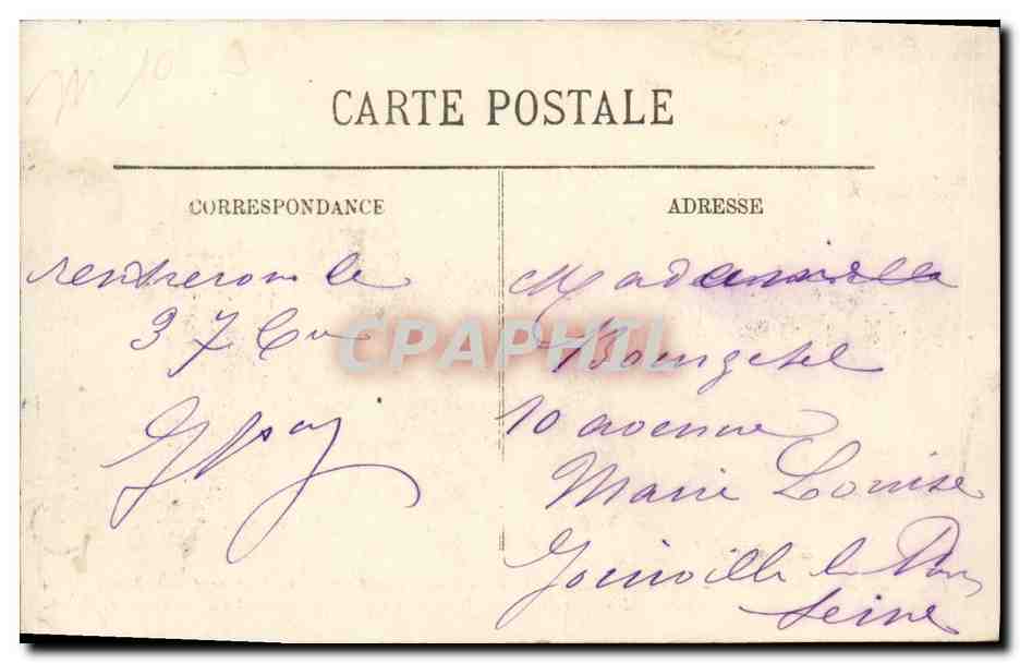Le Submersible "Pluviose" — naufrage le 26 mai 1910 devant Calais — édition non identifiée — Verso