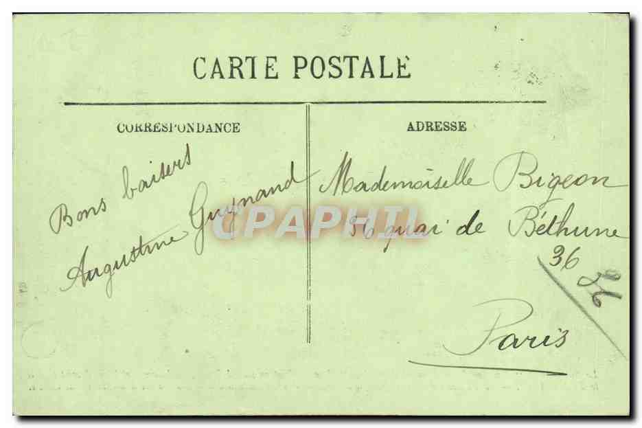 Le Submersible "Pluviose" — naufrage le 26 mai 1910 — édition non identifiée — Verso