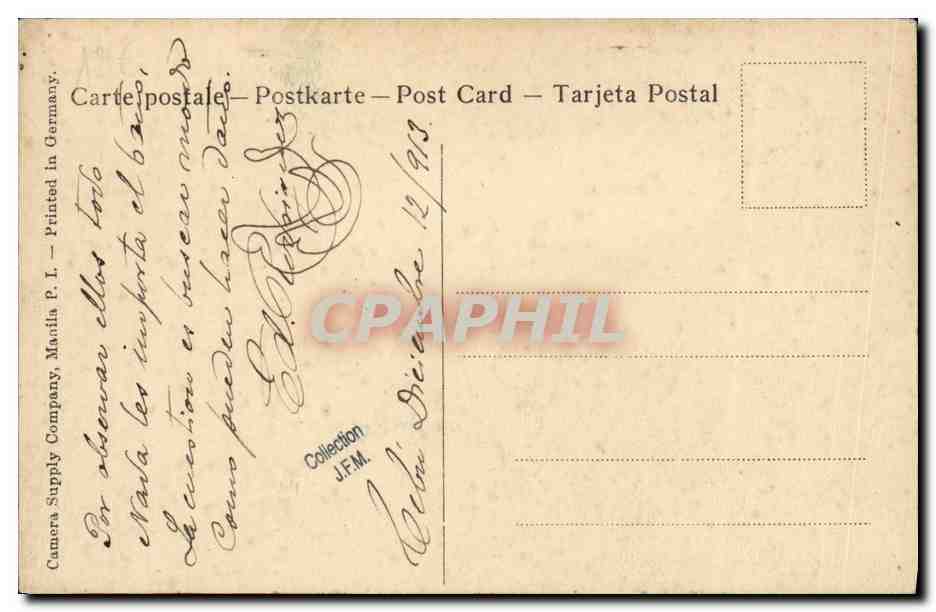 CPA Bateau Guerre USS Sub marine Shark Manila Bay  — Verso