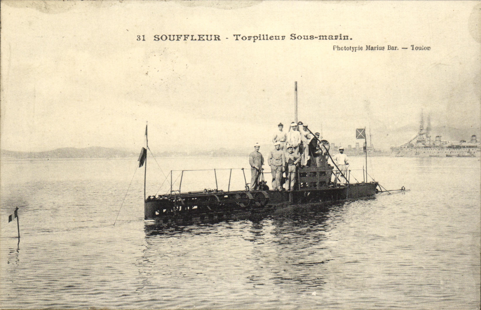 CPA Bateau Guerre Souffleur Torpilleur sous marin