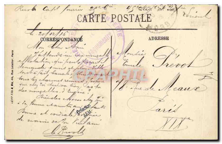 Marine de Guerre — "Souffleur" Sous-marin — L.I. — Verso
