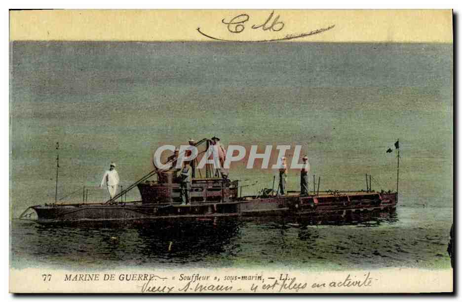 Marine de Guerre — « Souffleur », sous-marin — LJ. — Éditeur Lévy Fils et Cie, Paris