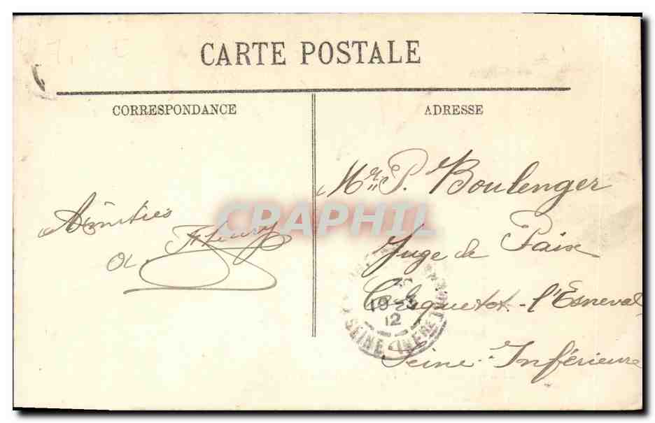 CPA Bateau Guerre Thon Sous marin — Verso
