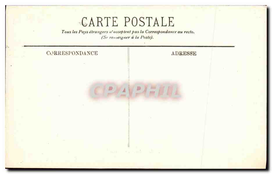 CPA Bateau Guerre Le sous marin X — Verso