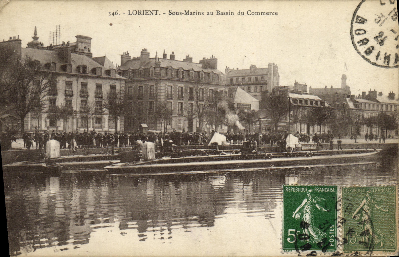 LORIENT - Onderzeebooten op de handelskade — onbekende uitgever, nr. 346