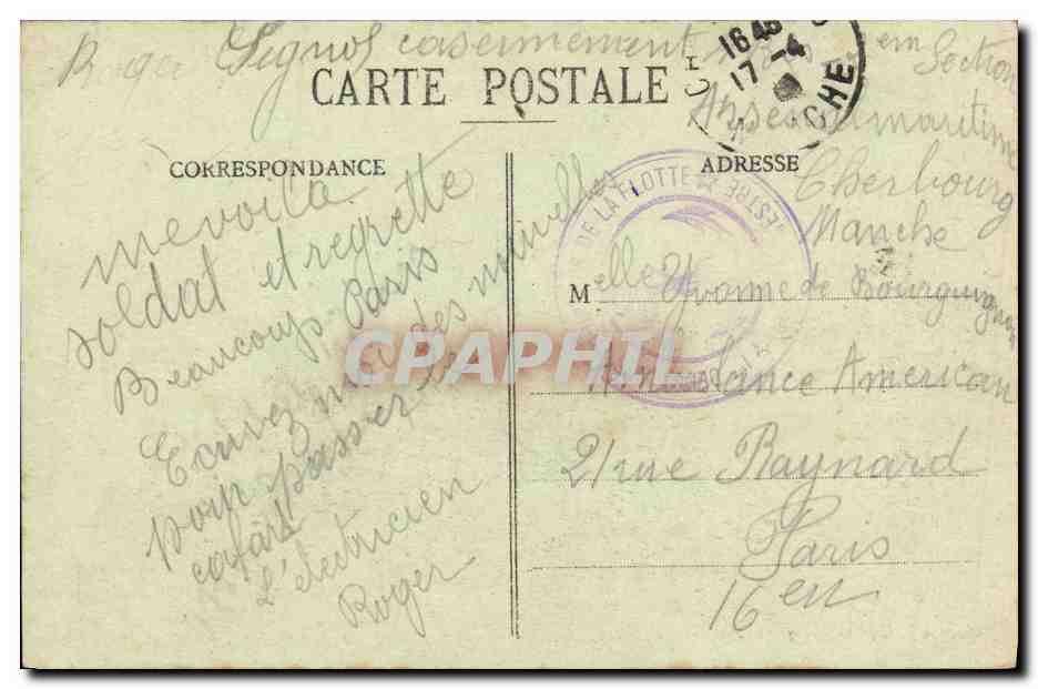 Le "Borda", ancien Navire Ecole — Collection F. C., Cherbourg — Achterkant