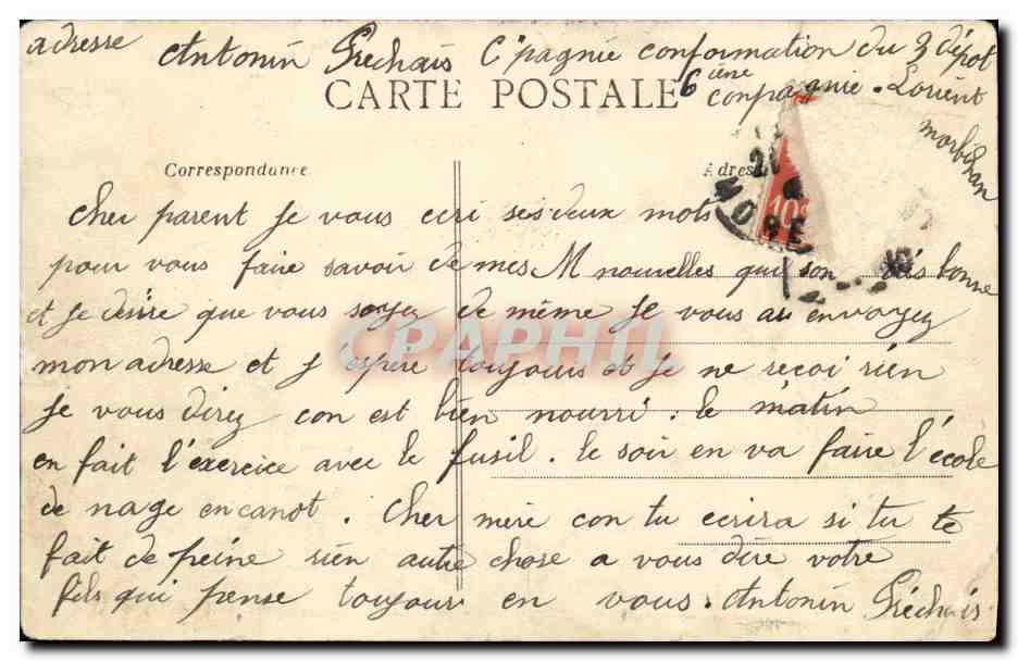 CPA Bateau Lorient Le Caledonien Batiment ecole des apprentis fusiliers — Reverso