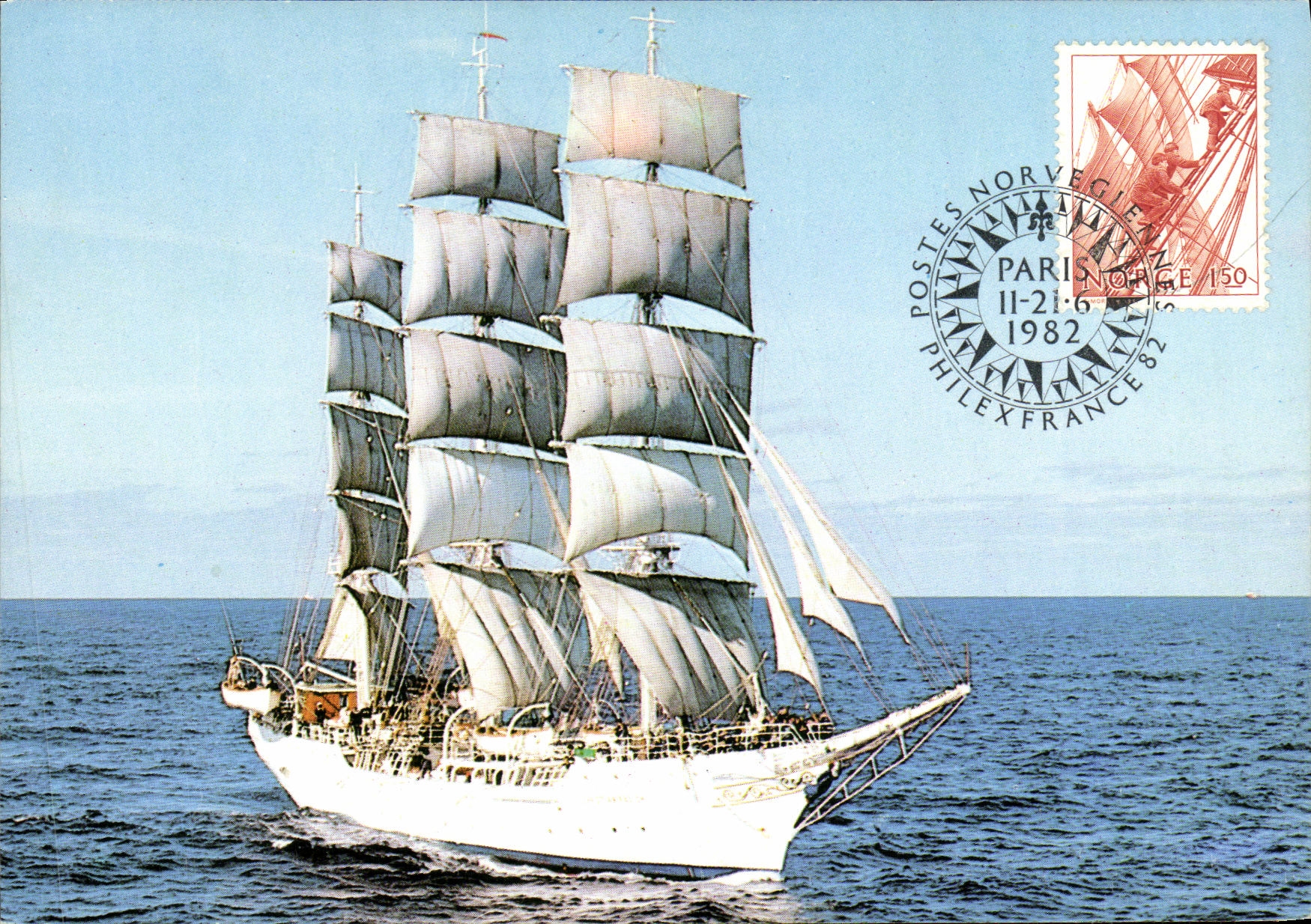 Navire-école norvégien « Christian Radich » — trois-mâts carré — éditeur Keller & Toft A.S.