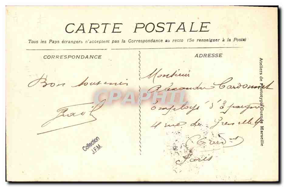 La Couronne — Nave Scuola — Marina Militare Francese — Editore: Atelier di Fototipografia Guenelle, Marsiglia — Verso
