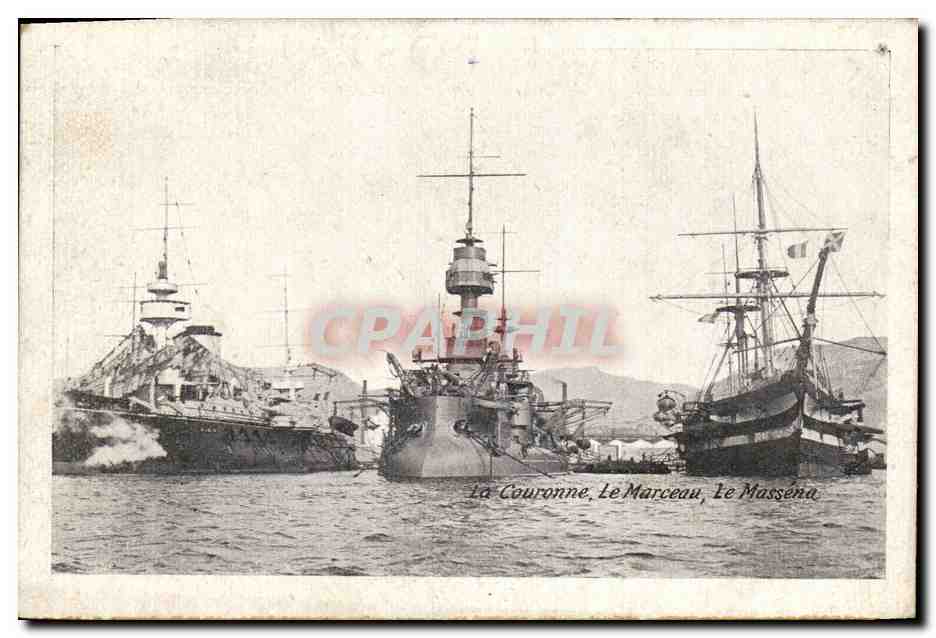CPA Bateau La Couronne Le MArceau Le Massena 