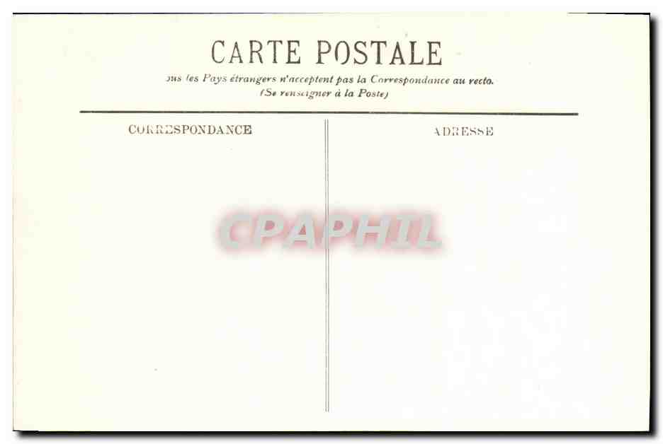 CPA Bateau La Couronne Vaisseau ecole des canonniers — Verso