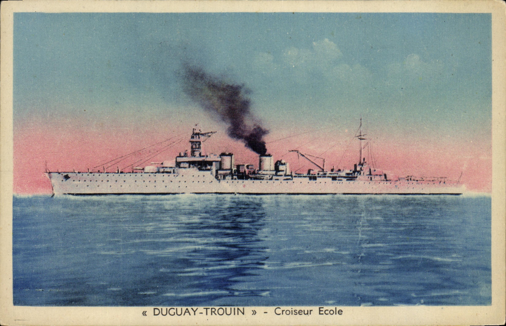 CPA Bateau Guerre Duguay Trouin Croiseur ecole 