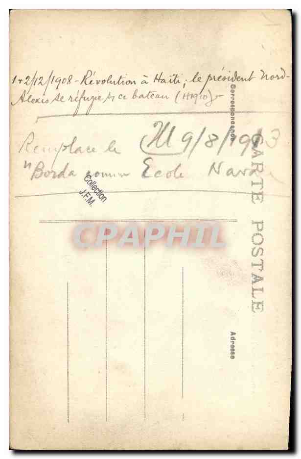 Le Duguy-Trouin — Gebouw-School voor Ambachtelijke Marine — Uitgever F.C.C.F. n°10 — Achterkant